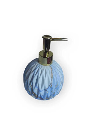Mavi Gold Detay Porselen Sıvı Sabunluk Sabunluk Gold Pompa