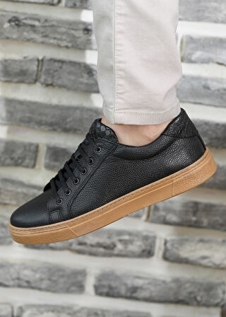 Hakiki Deri Sneaker Günlük Rahat Erkek Ayakkabı Holten01