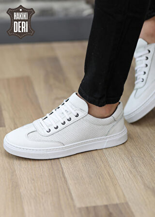 Hakiki Deri Sneaker Günlük Rahat Erkek Ayakkabı Lauker01