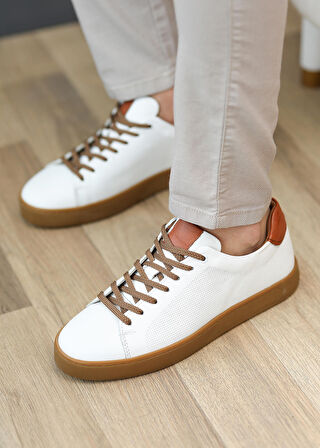 Hakiki Deri Günlük Rahat Erkek Sneaker Ayakkabı Toco5412