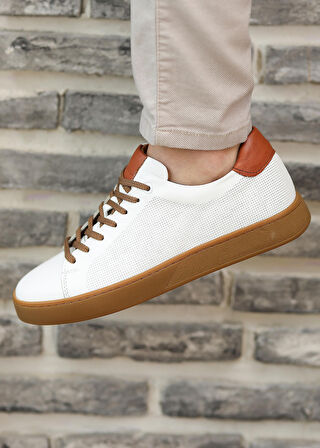 Hakiki Deri Günlük Rahat Erkek Sneaker Ayakkabı Toco5412