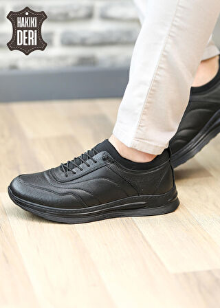 Hakiki Deri Streçli Rahat Giyimli Günlük Erkek Ayakkabı Vasles4552