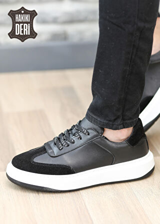 Hakiki Deri Günlük Rahat Erkek Sneaker Ayakkabı Vitre5865