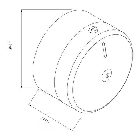 Mulpex Paslanmaz İçten Çekmeli Tuvalet Kağıdı Dispenseri-Kilitli x 12 Adet