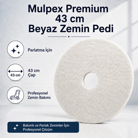 Mulpex Premium 43 cm Beyaz Zemin Pedi 5’li – Cila Parlatma Pedi