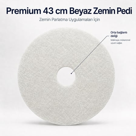 Mulpex Premium 43 cm Beyaz Zemin Pedi 5’li – Cila Parlatma Pedi