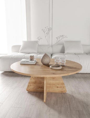 KZNMOB HOME Mush 90cm orta Sehpa Safir Meşe - Tamamı MDF