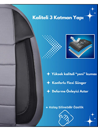 Volkswagen Passat B8 Araçlara Uyumlu Tam Takım Cover G Model Oto Koltuk Kılıfı Seti