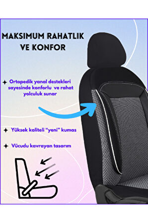 Tofaş Doğan Araçlara Uyumlu Tam Takım Doqu Model Oto Koltuk Kılıfı Seti