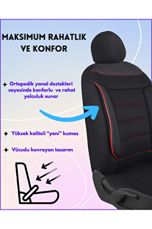 Peugeot 107 Araçlara Uyumlu Tam Takım Flex K Model Oto Koltuk Kılıfı Seti