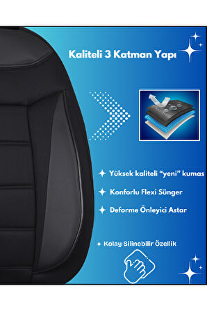 Volkswagen Passat B5 Araçlara Uyumlu Tam Takım Flex S Model Oto Koltuk Kılıfı Seti