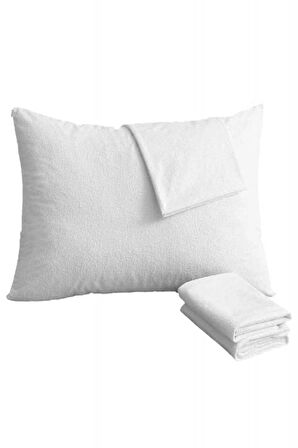 Mycey 2 Adet Bebe Yastık Kılıfı Alezi 35x45 Cm Pamuk Sıvı Geçirmez Fermuarlı