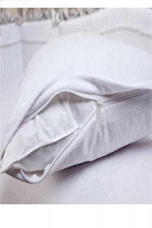 Mycey 2 Adet Bebe Yastık Kılıfı Alezi 35x45 Cm Pamuk Sıvı Geçirmez Fermuarlı