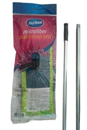 Myclean Mi̇krofi̇ber Prati̇k Mop Set Metal Saplı