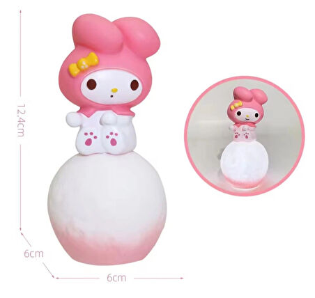 Sanrio my melody figür ay gece lambası başucu mini pilli ay lamba masaüstü figür hediyelik