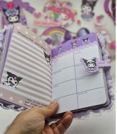Sanrio Kawaii Kromi Lüx Yumuşak Kapaklı Defter Ajanda Günlük Notebook Hediyelik