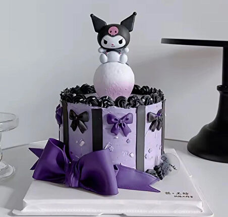 Sanrio kuromi figür ay gece lambası başucu mini pilli ay lamba masaüstü figür hediyelik