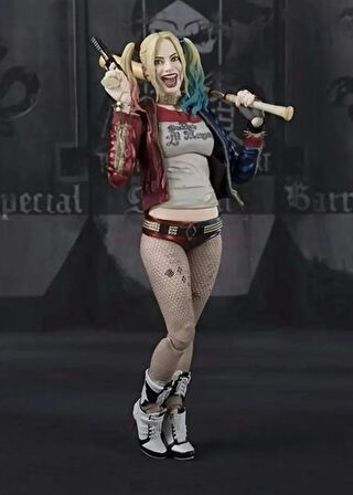 Harley Quinn anime action figür 3 kafalı 13 cm sevimli kaliteli hediyelik figür