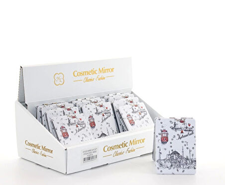 Taşlı İstanbul Tasarımı El Aynası İnce Model 8