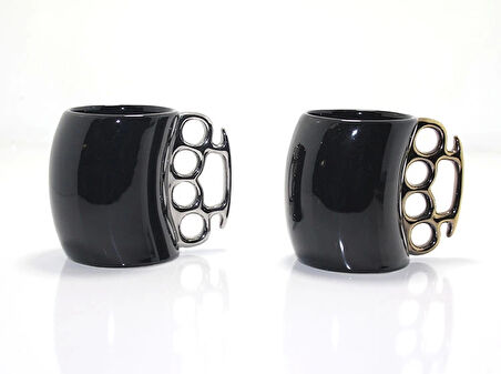 Porselen Muşta Tasarımlı Kupa Bardak