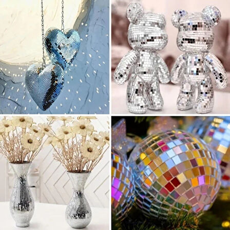 Gümüş Renk Aynalı Dekor Bandı Kendinden Yapışkanlı 1 Metre x 4 cm