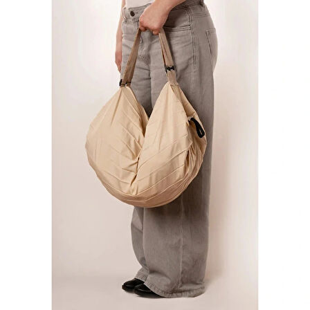 Krem Rengi Katlanabilir Seyahat Çantası