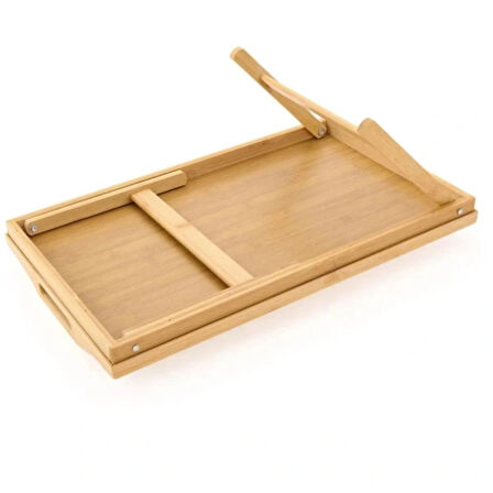 Bambu Kulplu Ayaklı Keyif Tepsisi