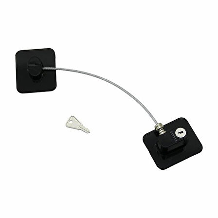 Siyah Plaka Halatlı Emniyet Kilidi