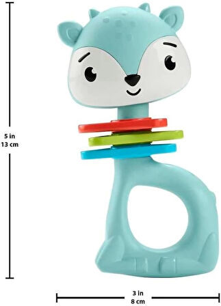 Fisher Price Eğlenceli Dostlar Çıngıraklı Dişlik - Tırtıklı Ceylan HJW11-HKD68