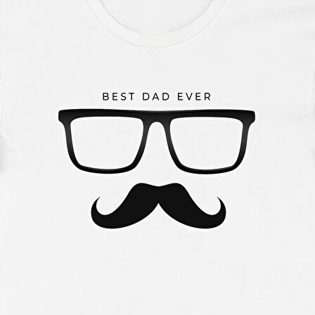 Babalar Günü Baskılı T-shirt - Beyaz