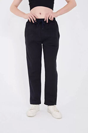 Unisex Üç İplik Basic Eşofman Pantolon - Lacivert