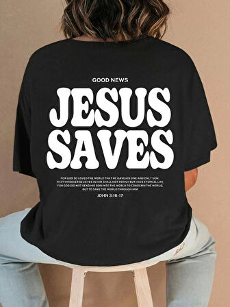 Baskılı Kadın T-shirt - Siyah