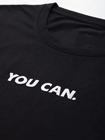 Kadın Baskılı Oversize T-shirt - Siyah