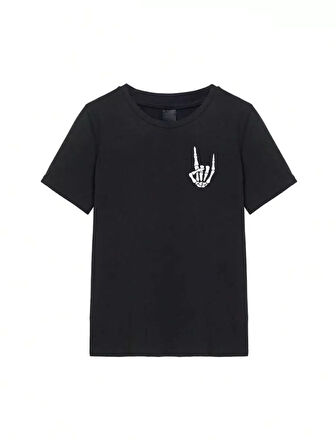 Erkek Baskılı Oversize T-shirt - Siyah