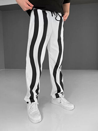 Paraşüt Kumaş Eşofman - Beyaz