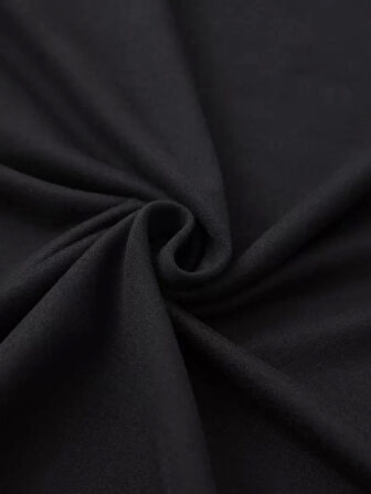 20/1 Penye Compack Baskılı Oversize Bisiklet Yaka Kısa Kol Yazlık T-shirt - Siyah