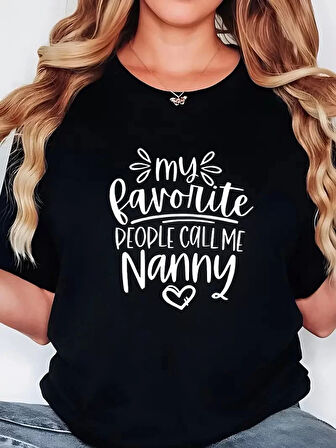 20/1 Penye Compack Baskılı Oversize Bisiklet Yaka Kısa Kol T-shirt - Siyah