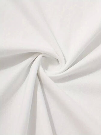 20/1 Penye Compack Palmiye Ön Baskılı Oversize Bisiklet Yaka Kısa Kol Yazlık T-shirt - Beyaz