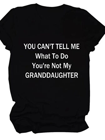 20/1 Penye Compack Baskılı Oversize Kısa Kol Bisiklet Yaka T-shirt - Siyah