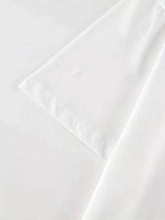 20/1 Penye CompackNew York Baskılı Oversize Kısa Kol Bisiklet Yaka T-shirt - Beyaz