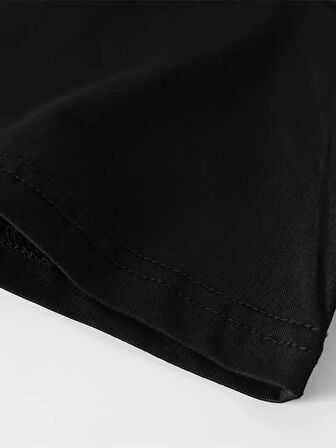 Baskı Oh Erkek Oversive Tişört, Grafik Tişört Erkek Yazlık Outdoor Kıyafetleri, Sporda ve Günlük Giyime Uygun - Siyah