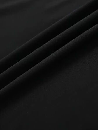 Büyük Boy Ayıcık Baskılı Bisiklet Yaka T-Shirt, İlkbahar & Yaz İçin Rahat Kısa Kollu T-Shirt, Kadın Giyim - Siyah