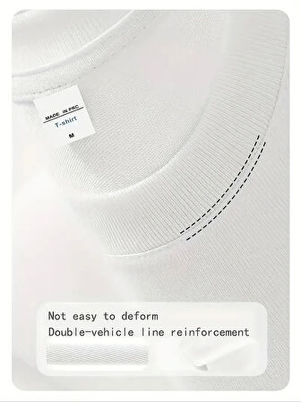 Day One Baskılı Oversize Bisiklet Yaka T-shirt - Beyaz