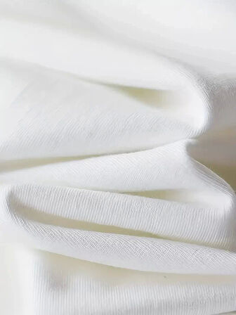 Rahat Bisiklet Yaka Tişört, Yaratıcı Karikatür Baskı - Yumuşak Polyester, Her Mevsim Giyilebilir- Beyaz