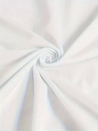 Ördek Baskılı ve Yuvarlak Yakalı Kadın Günlük Büyük Boy Siyah Tişört. - Beyaz