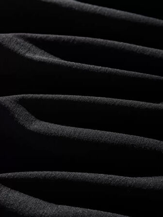 Erkek Dağ Grafikli Tişört, Yaz için Büyük Beden Rahat T-shirt - Siyah