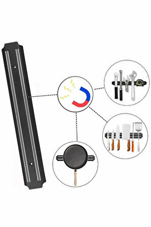 33 Cm Mıknatıslı Duvar Bıçak Askısı Standı Güçlü Mıknatıs Bıçaklık Alet Edavat Organizer