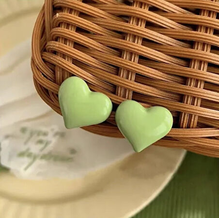 Yeşil Kalp Küpe