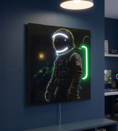 Astronot Figürlü LED Tablo