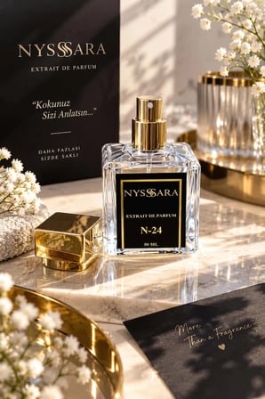 NYSSARA N-24 AFRO – Büyüleyici Amber & Şekerli Odunsu 50 ML KALICI Kadın Parfüm ✨%100 memnuniyet